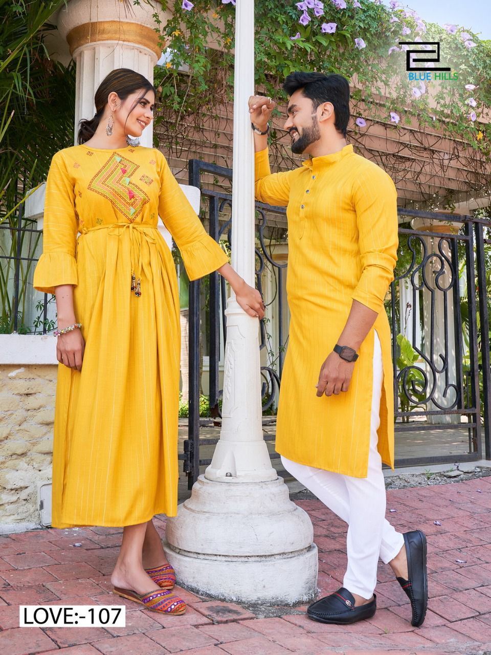 Blue Hills Love Aaj Kal Rayon Lurex  Readmade Fancy  Couple Wear Collection Buy  Anarkali Kurti's With Kurta Catalog