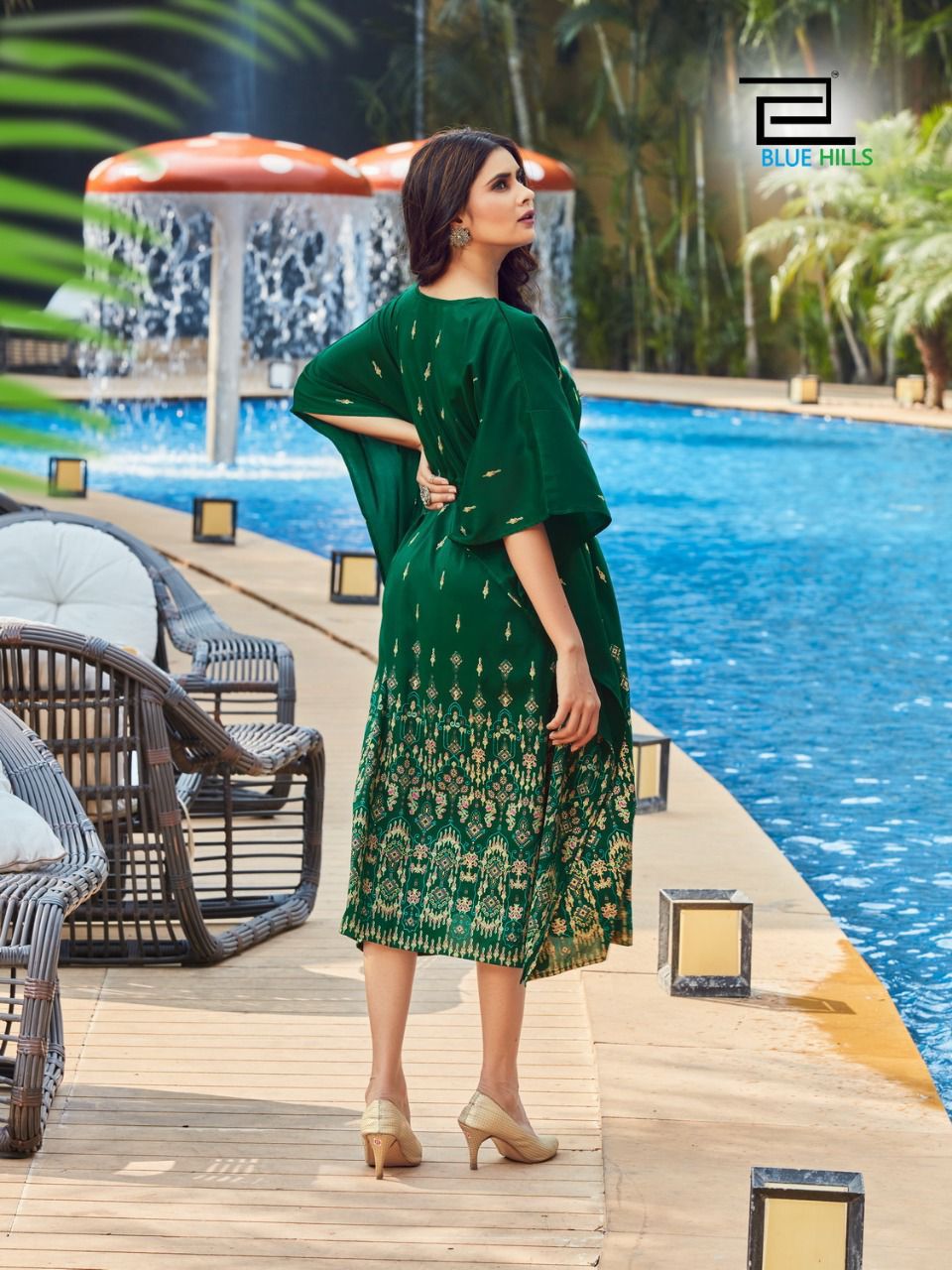 Blue Hills Stare Vol 3 Fancy Silk Kaftan Style Kurti For Casual Wear Catalog