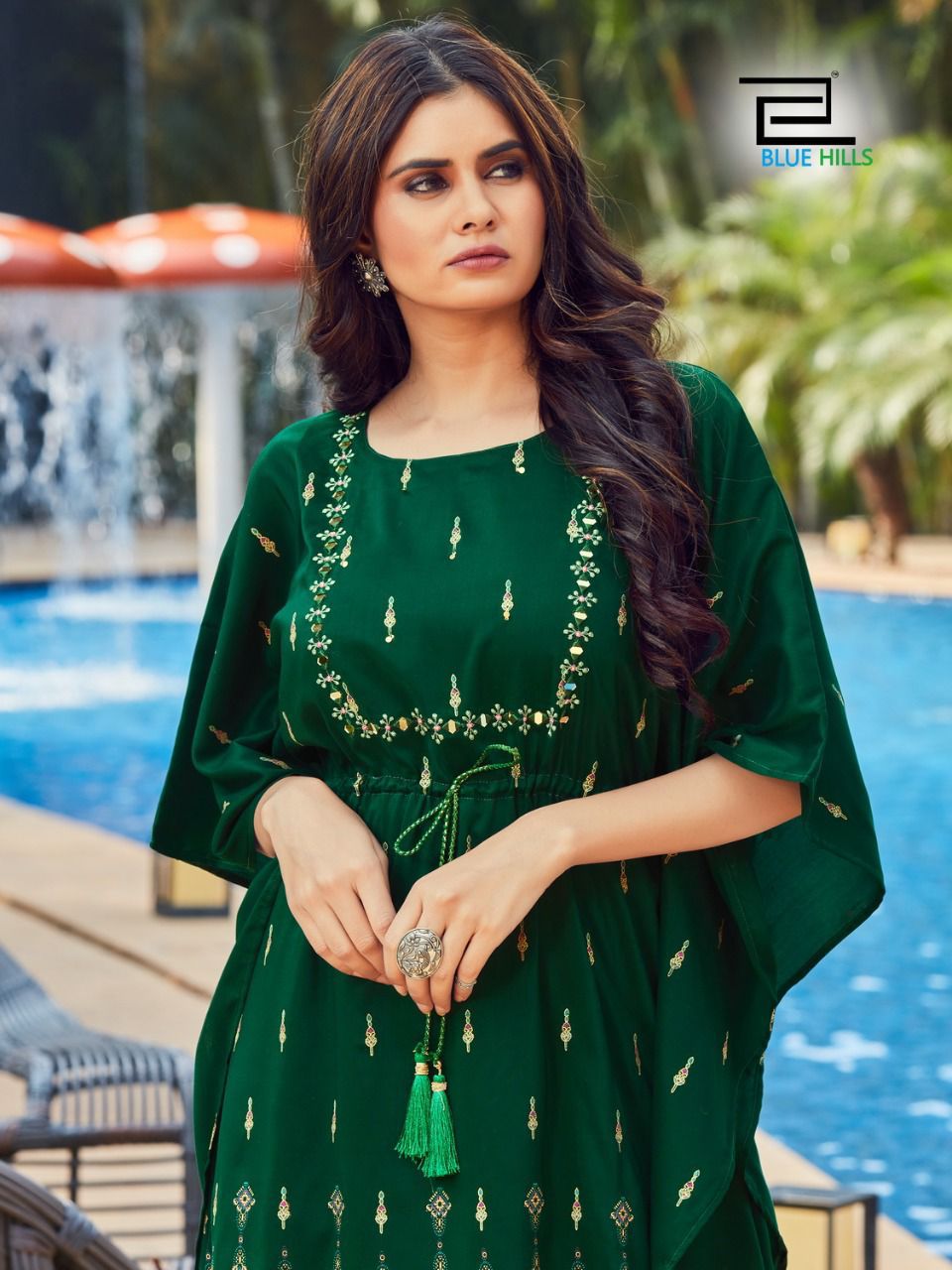 Blue Hills Stare Vol 3 Fancy Silk Kaftan Style Kurti For Casual Wear Catalog