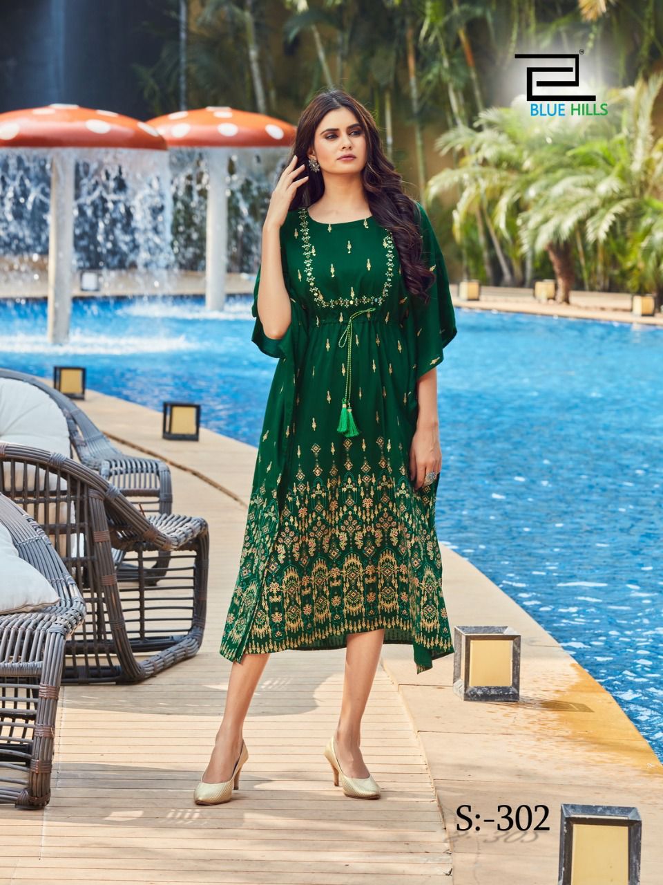 Blue Hills Stare Vol 3 Fancy Silk Kaftan Style Kurti For Casual Wear Catalog
