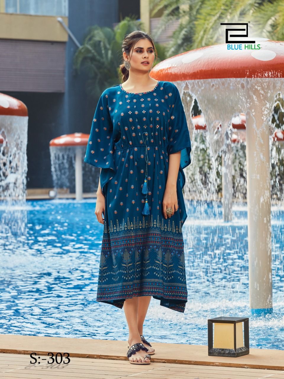 Blue Hills Stare Vol 3 Fancy Silk Kaftan Style Kurti For Casual Wear Catalog