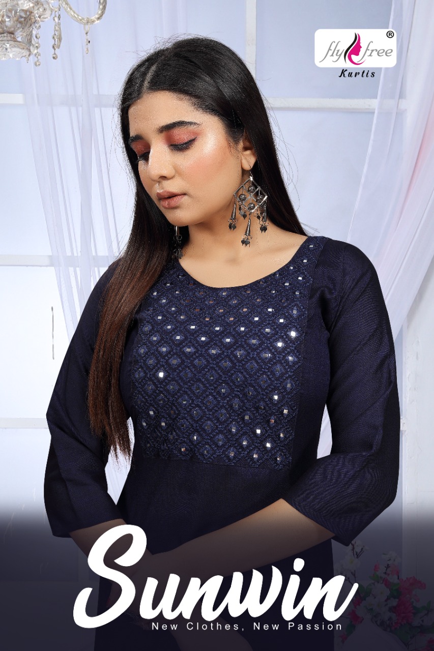Fly Free Sunwin Casual Wear  Kurti Catalog