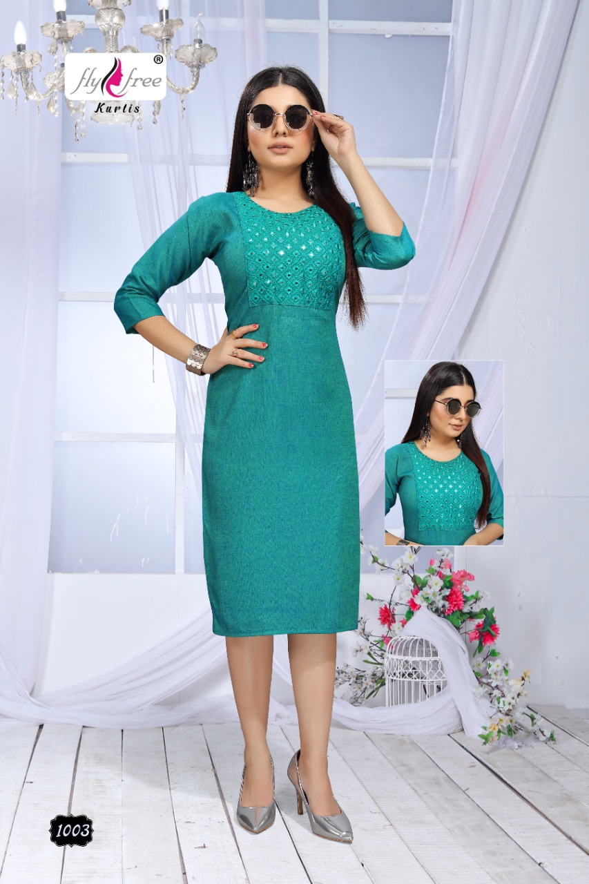Fly Free Sunwin Casual Wear  Kurti Catalog