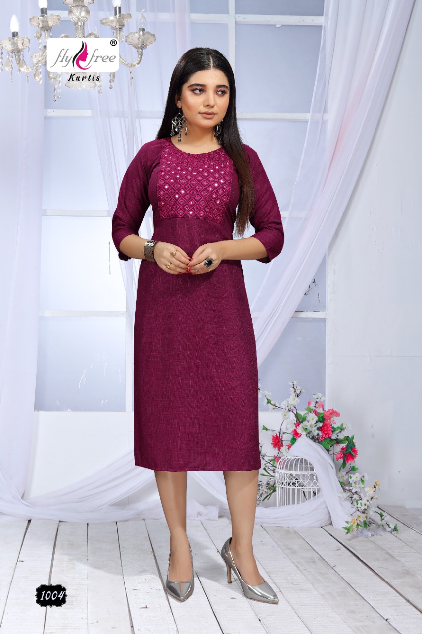 Fly Free Sunwin Casual Wear  Kurti Catalog