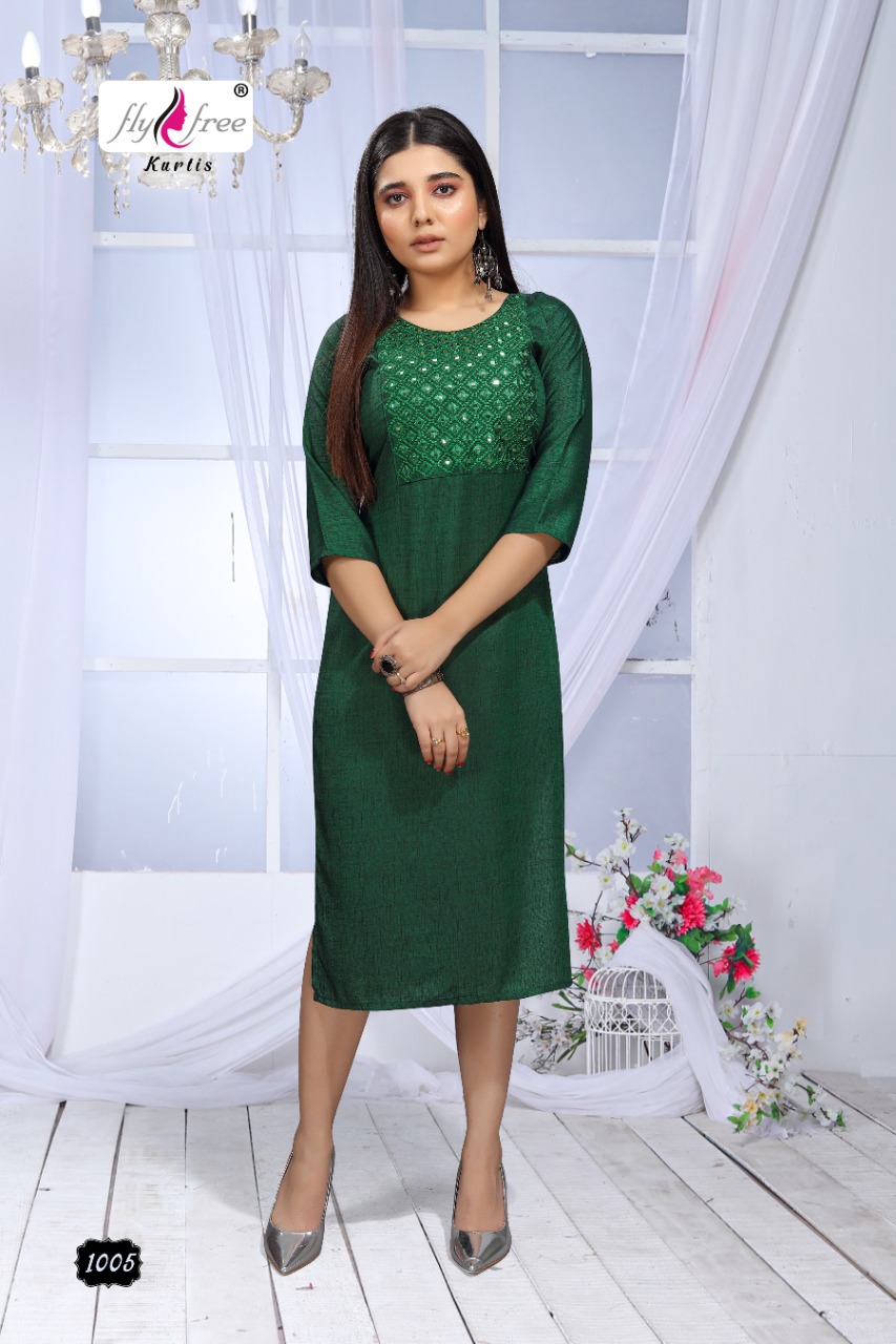 Fly Free Sunwin Casual Wear  Kurti Catalog