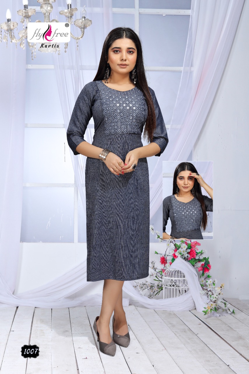 Fly Free Sunwin Casual Wear  Kurti Catalog