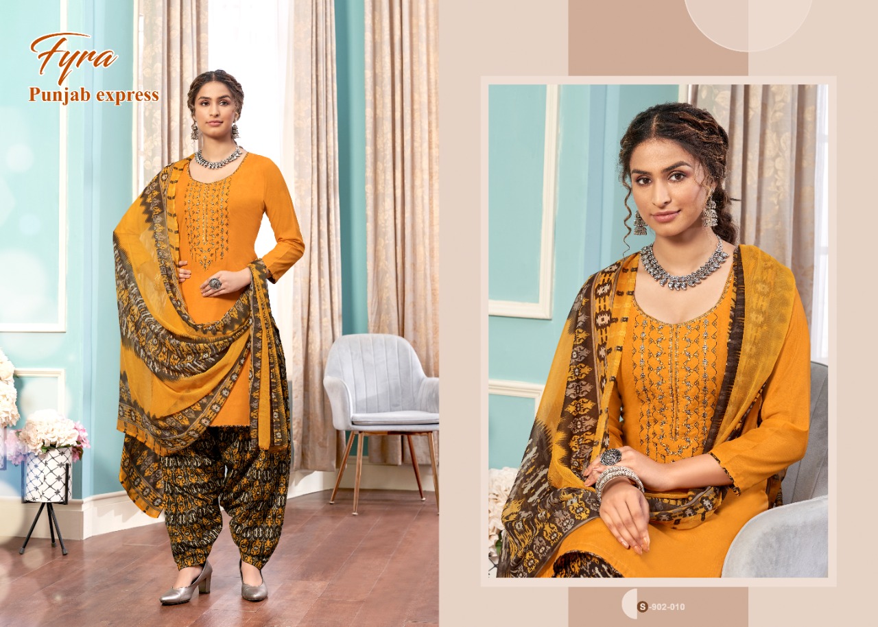 Fyra Punjab Express Pure Soft Cotton Casual Wear Dress Material Catalog