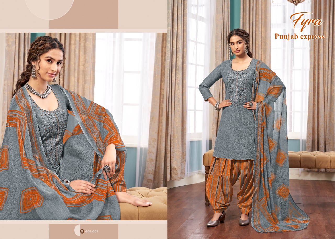 Fyra Punjab Express Pure Soft Cotton Casual Wear Dress Material Catalog