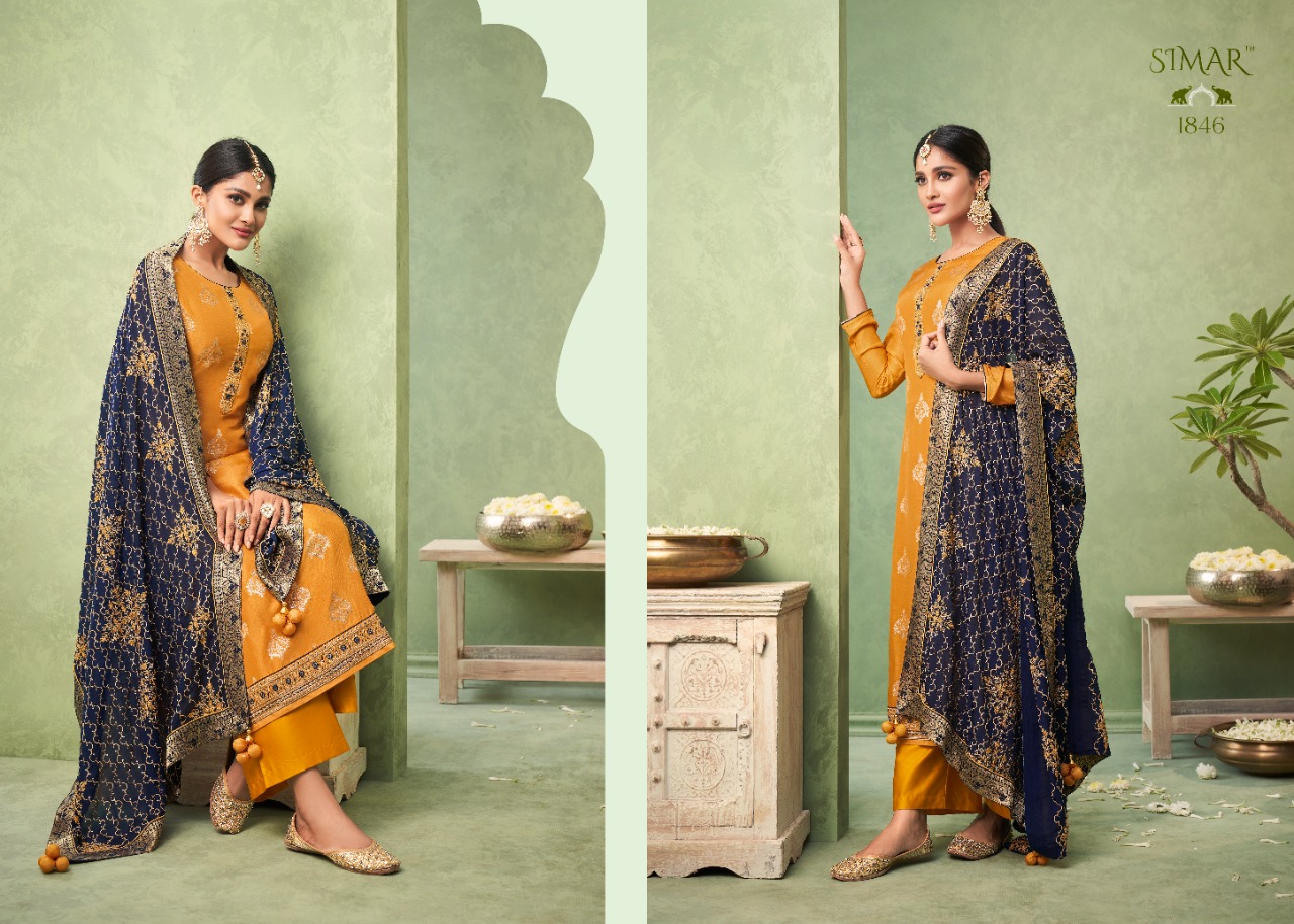 Glossy Simar Gulnoor 1845 Series Designer  Ladies Suits - Buy Designer Salwar Suits For Women Online