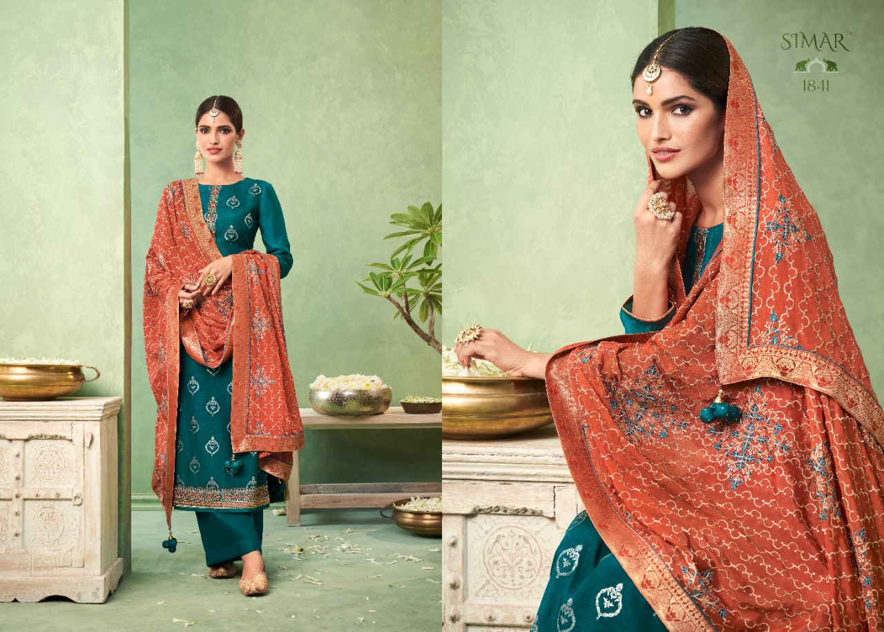Glossy Simar Gulnoor 1845 Series Designer  Ladies Suits - Buy Designer Salwar Suits For Women Online