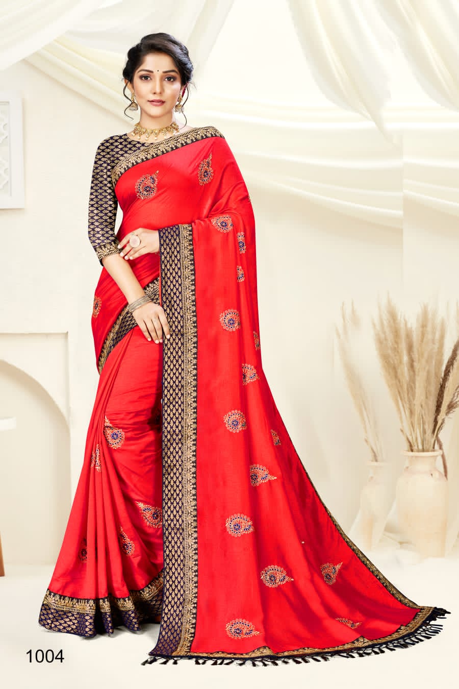 Ranjna Mark-up Fancy Border Butta Broket Blouse Heavy Diamond Super Hit Collecton