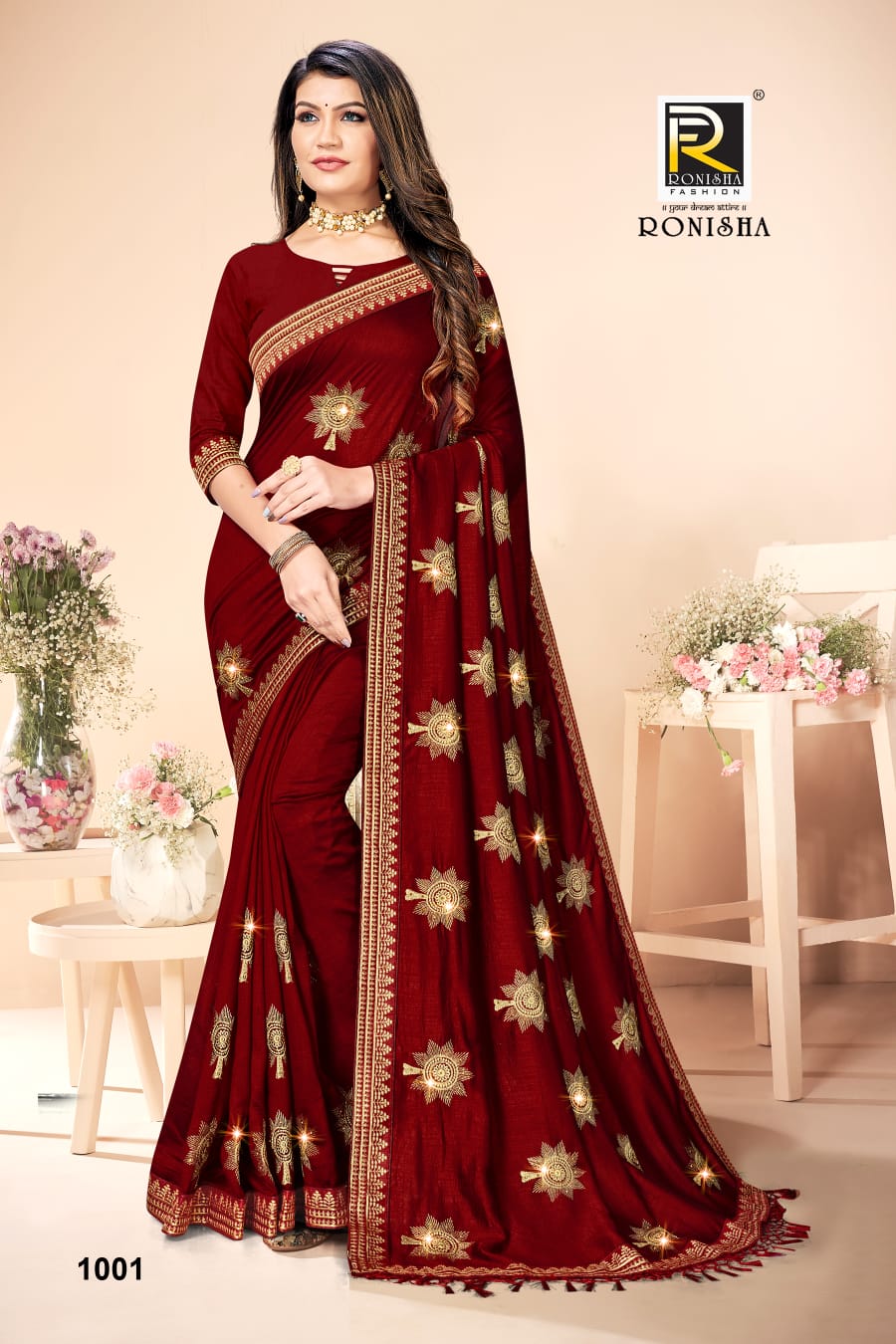 Ranjna Alishya Embroidery Worked With Diamond Festive Wear Saree Collction