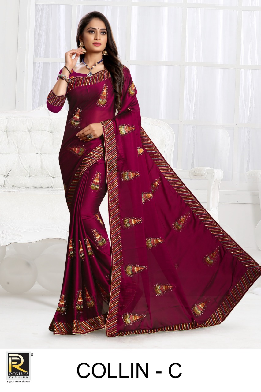 Ranjna Collin Thread Worked Siroski Stone Exclusive Collection Online Shop