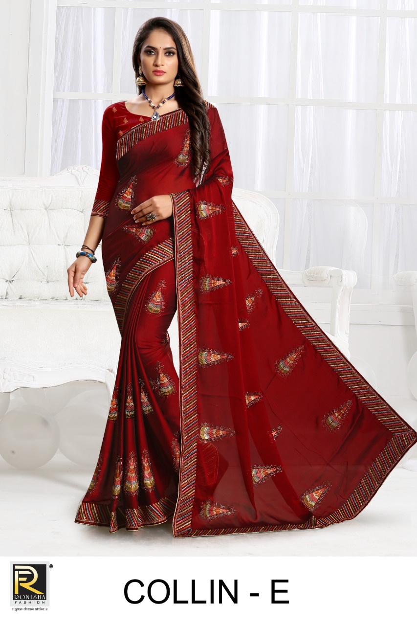 Ranjna Collin Thread Worked Siroski Stone Exclusive Collection Online Shop