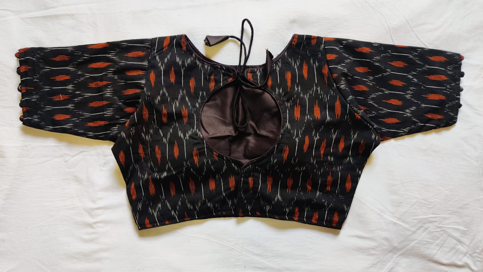 Ikkat  Vol 3 Blouse In Boat Neck Readymade Designer Blouse Collection