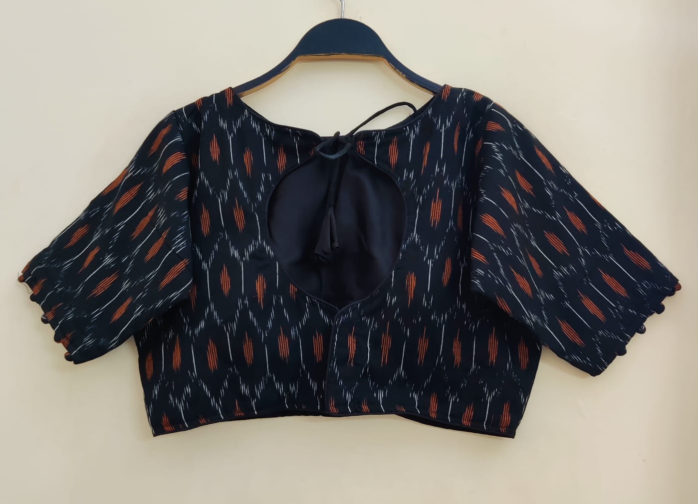 Ikkat  Vol 3 Blouse In Boat Neck Readymade Designer Blouse Collection