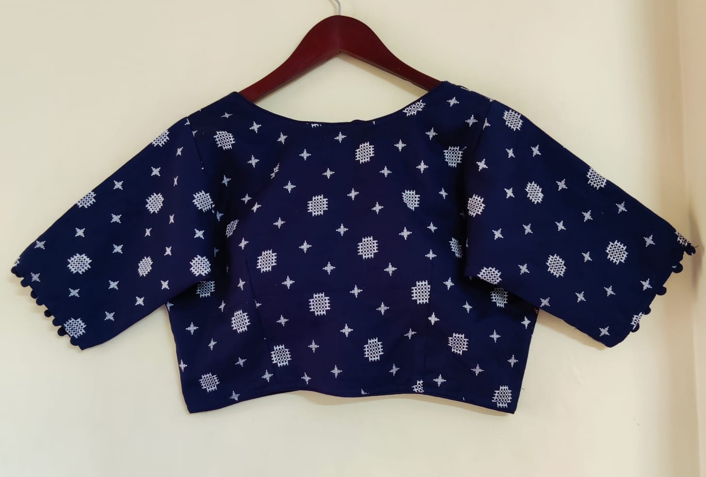Ikkat  Vol 3 Blouse In Boat Neck Readymade Designer Blouse Collection