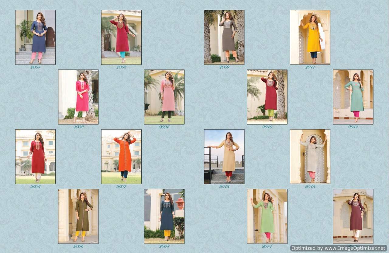 Kajal Style Casual Diaries  Vol 2 Ethnic Wear Embroidery Casual Kajal Style Kurti Catalog