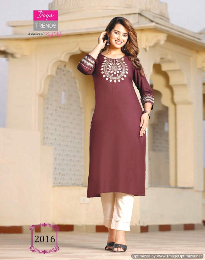 Kajal Style Casual Diaries  Vol 2 Ethnic Wear Embroidery Casual Kajal Style Kurti Catalog