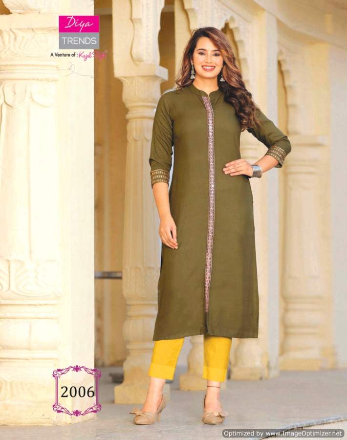 Kajal Style Casual Diaries  Vol 2 Ethnic Wear Embroidery Casual Kajal Style Kurti Catalog