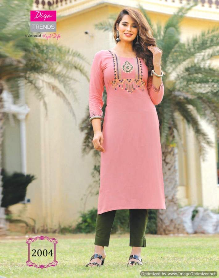 Kajal Style Casual Diaries  Vol 2 Ethnic Wear Embroidery Casual Kajal Style Kurti Catalog