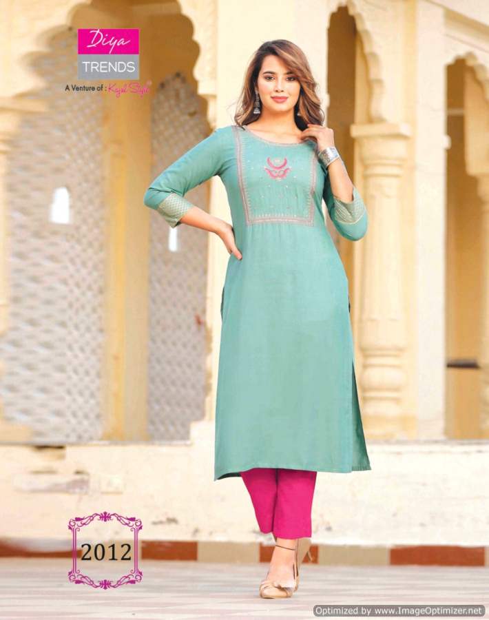 Kajal Style Casual Diaries  Vol 2 Ethnic Wear Embroidery Casual Kajal Style Kurti Catalog