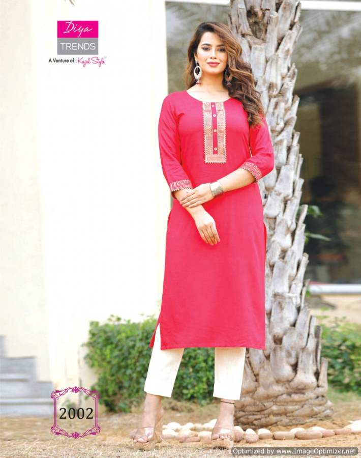 Kajal Style Casual Diaries  Vol 2 Ethnic Wear Embroidery Casual Kajal Style Kurti Catalog