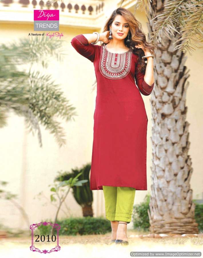 Kajal Style Casual Diaries  Vol 2 Ethnic Wear Embroidery Casual Kajal Style Kurti Catalog
