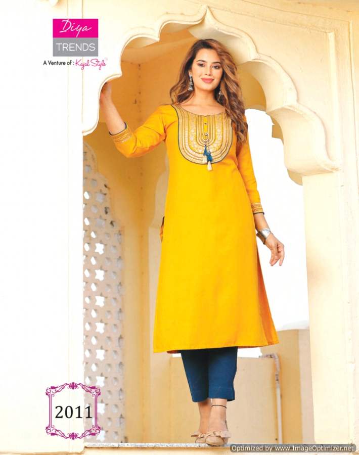 Kajal Style Casual Diaries  Vol 2 Ethnic Wear Embroidery Casual Kajal Style Kurti Catalog