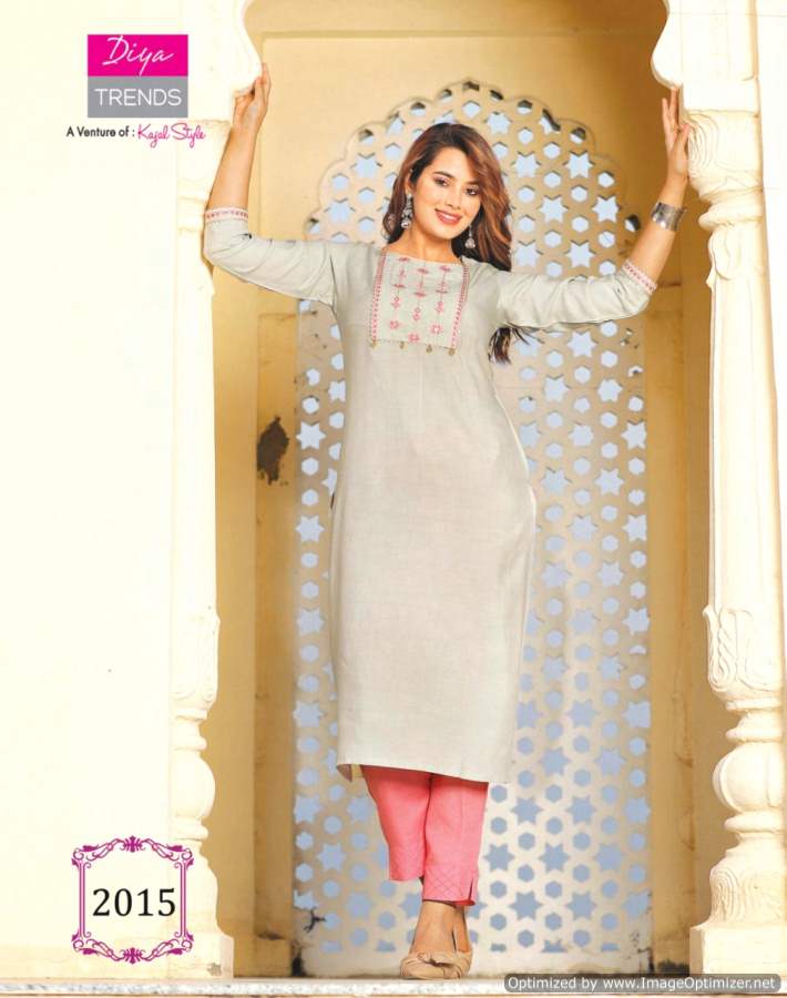Kajal Style Casual Diaries  Vol 2 Ethnic Wear Embroidery Casual Kajal Style Kurti Catalog