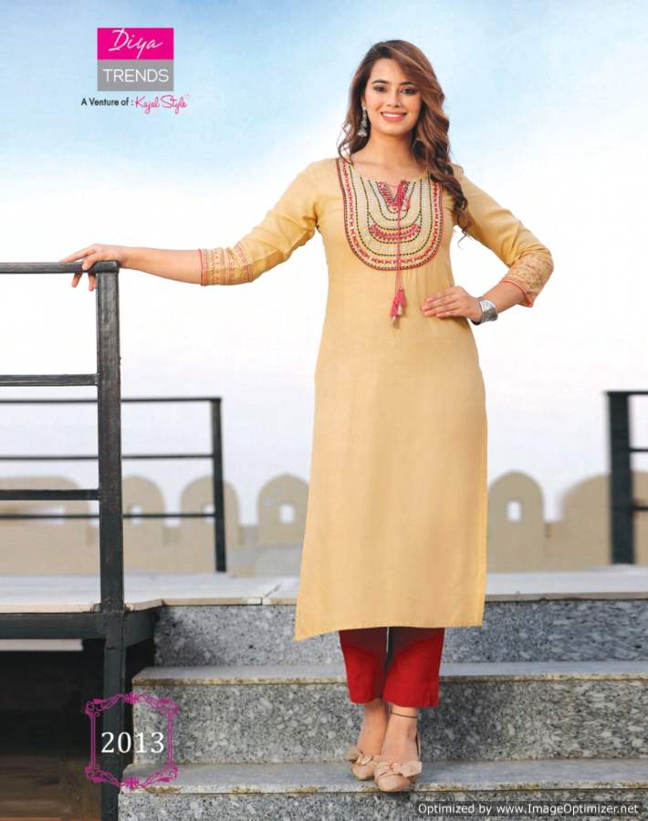 Kajal Style Casual Diaries  Vol 2 Ethnic Wear Embroidery Casual Kajal Style Kurti Catalog