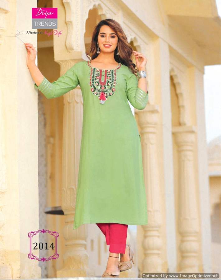 Kajal Style Casual Diaries  Vol 2 Ethnic Wear Embroidery Casual Kajal Style Kurti Catalog