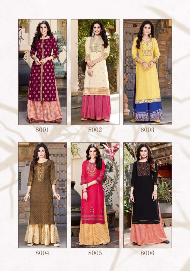 Kajal Style Fashion Label Vol 8 Fancy Wear Kurti With Bottom Catalog