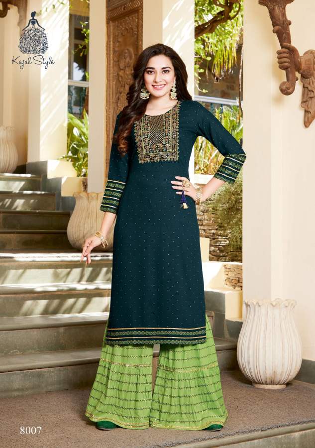 Kajal Style Fashion Label Vol 8 Fancy Wear Kurti With Bottom Catalog