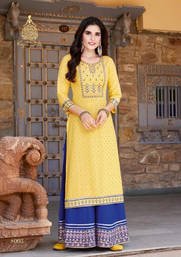 Kajal Style Fashion Label Vol 8 Fancy Wear Kurti With Bottom Catalog