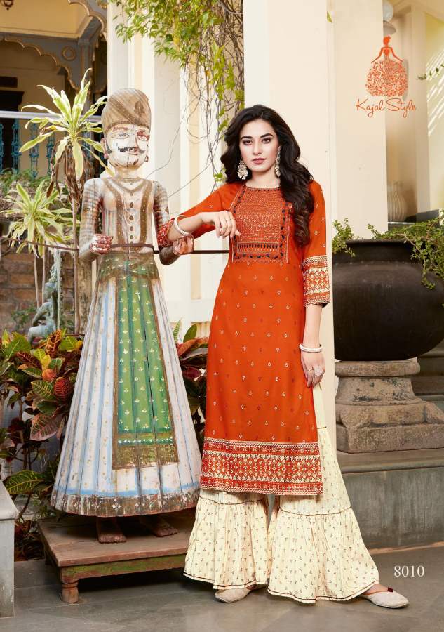 Kajal Style Fashion Label Vol 8 Fancy Wear Kurti With Bottom Catalog