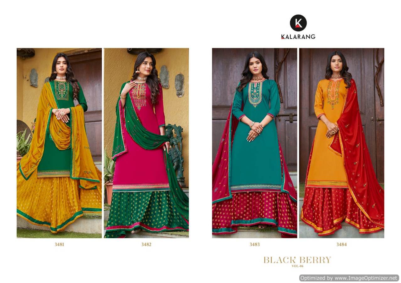 Kalarang Black Berry  Vol 6 Festive Wear Designer Salwar Sutis Catalog