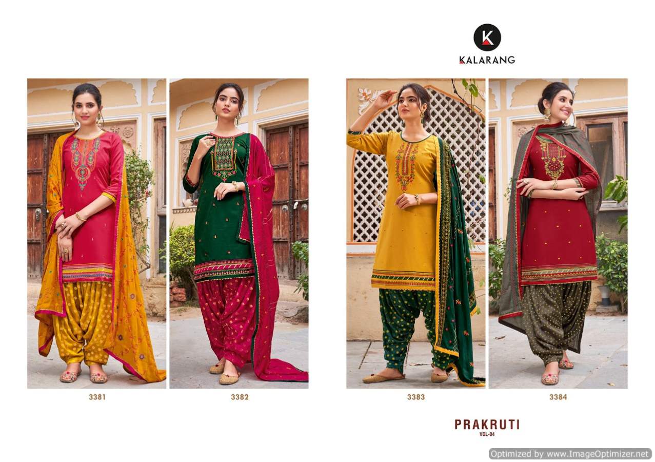 Kalarang Prakruti Vol 4 Festive Wear Designer Dress Material Catalog