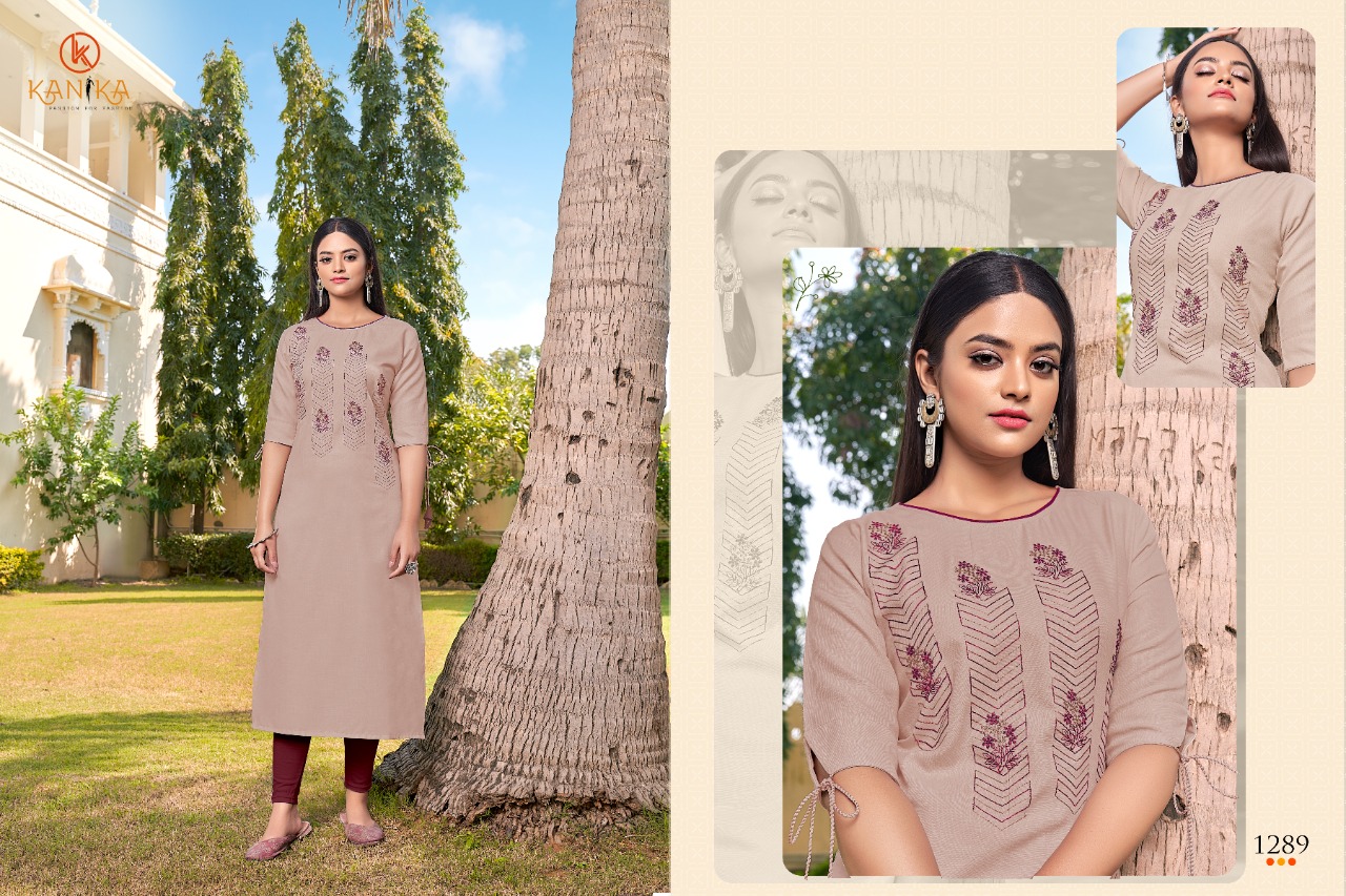 Kanika Aditi  Vol 11 Beautiful Silk Embroidery Casual Wear Kurti Wholesale