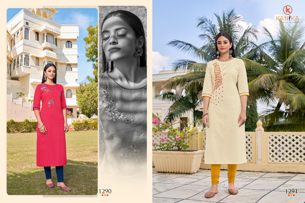 Kanika Aditi  Vol 11 Beautiful Silk Embroidery Casual Wear Kurti Wholesale