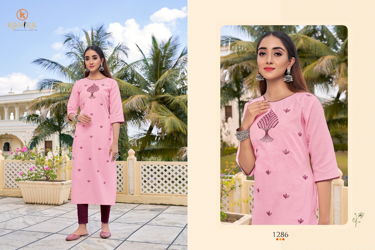 Kanika Aditi  Vol 11 Beautiful Silk Embroidery Casual Wear Kurti Wholesale