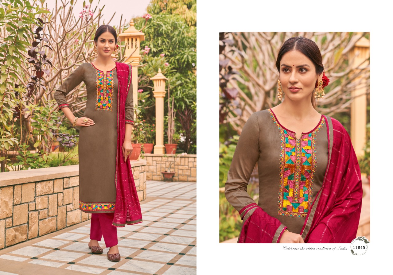 Panch Ratna Antra Silk Designer Silk Dress Material Wholesale