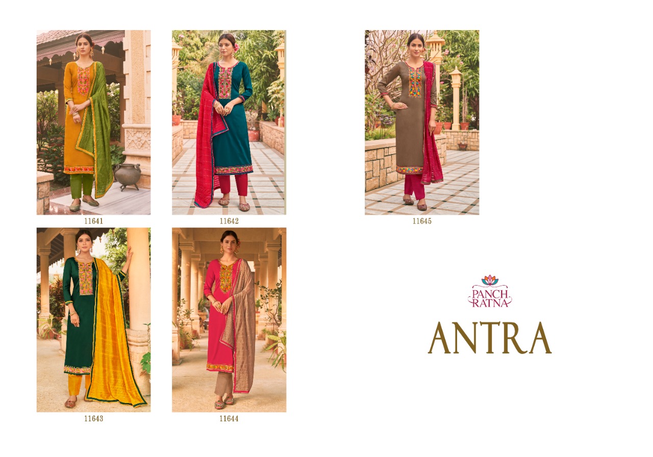 Panch Ratna Antra Silk Designer Silk Dress Material Wholesale