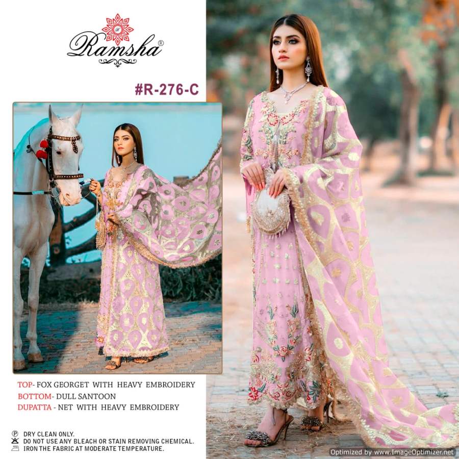 Ramsha R 276 Nx Georgette Wear Pakistani Salwar Suits Catalog