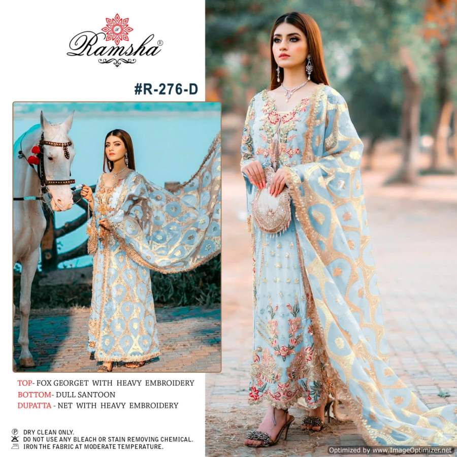 Ramsha R 276 Nx Georgette Wear Pakistani Salwar Suits Catalog