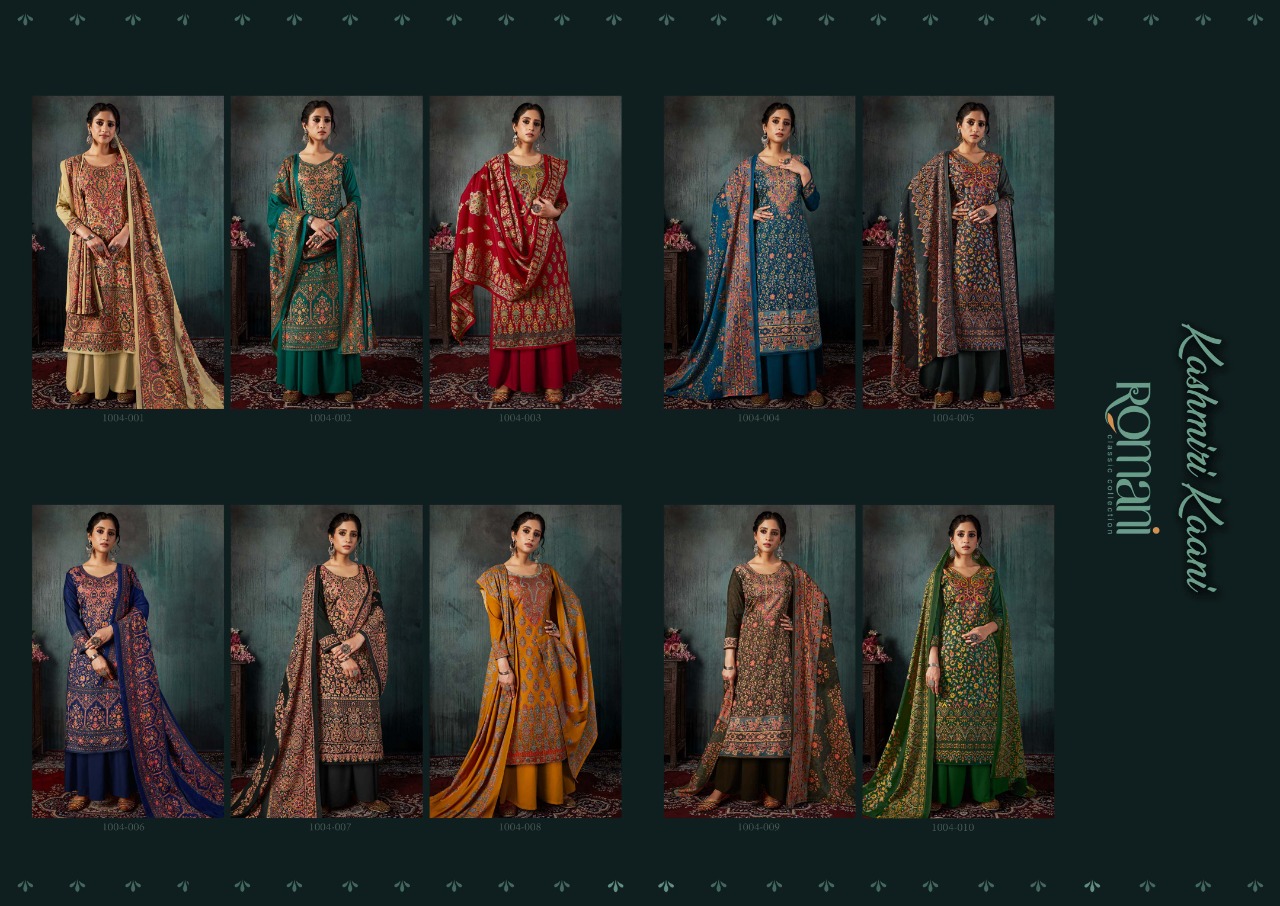 Romani Kashmiri Kaani Dress Material Catalog