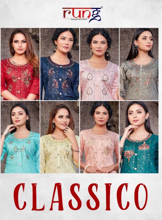 Rung Classico Ethnic Wear Designer Kurti Coatalog
