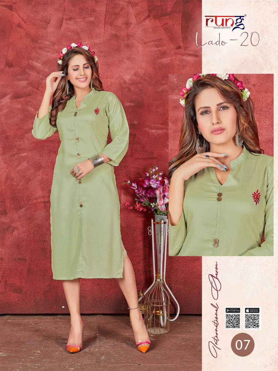 Rung Lado  Vol 20  Casual Wear  Kurti Wholesaler In Surat