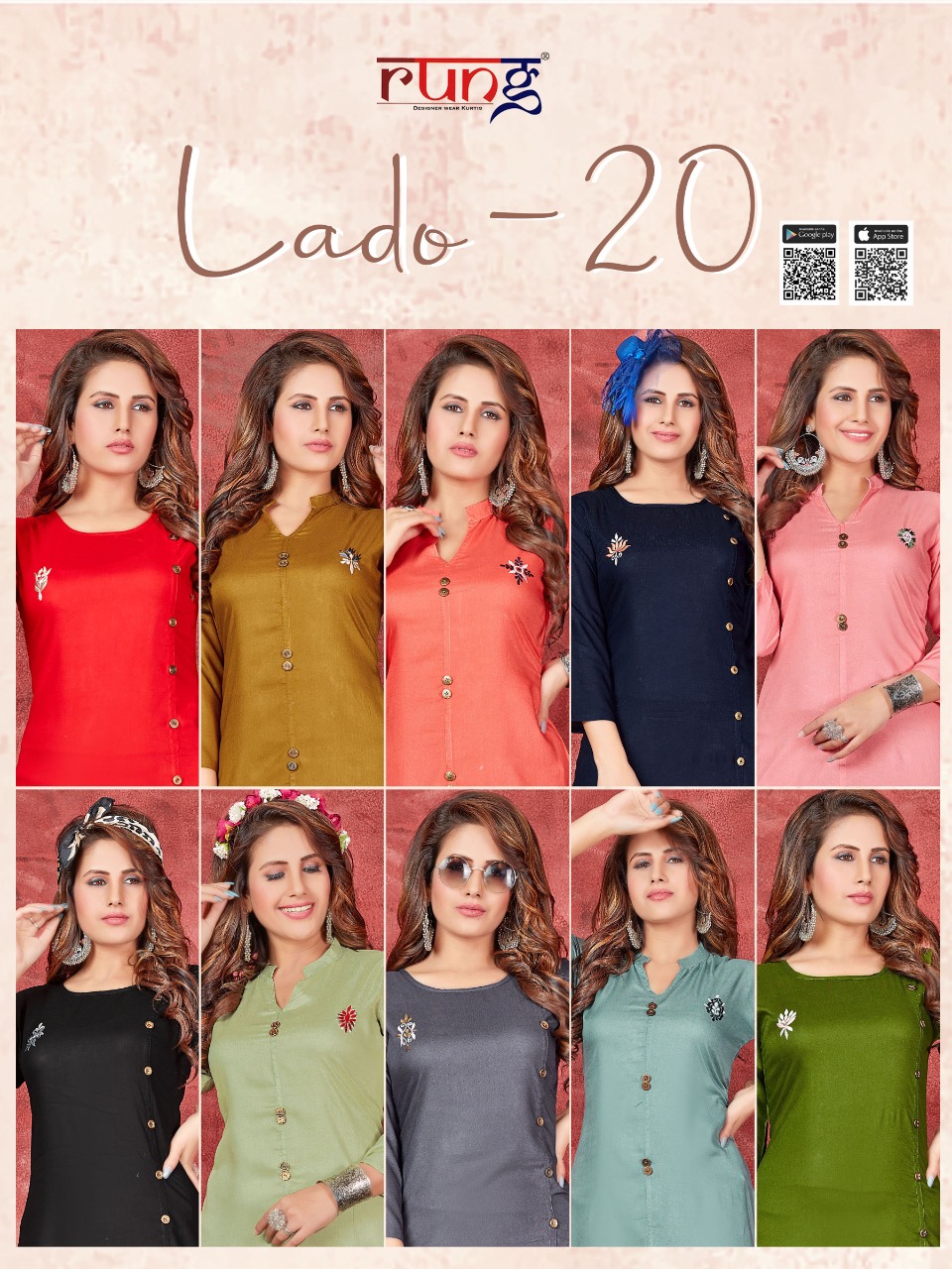 Rung Lado  Vol 20  Casual Wear  Kurti Wholesaler In Surat