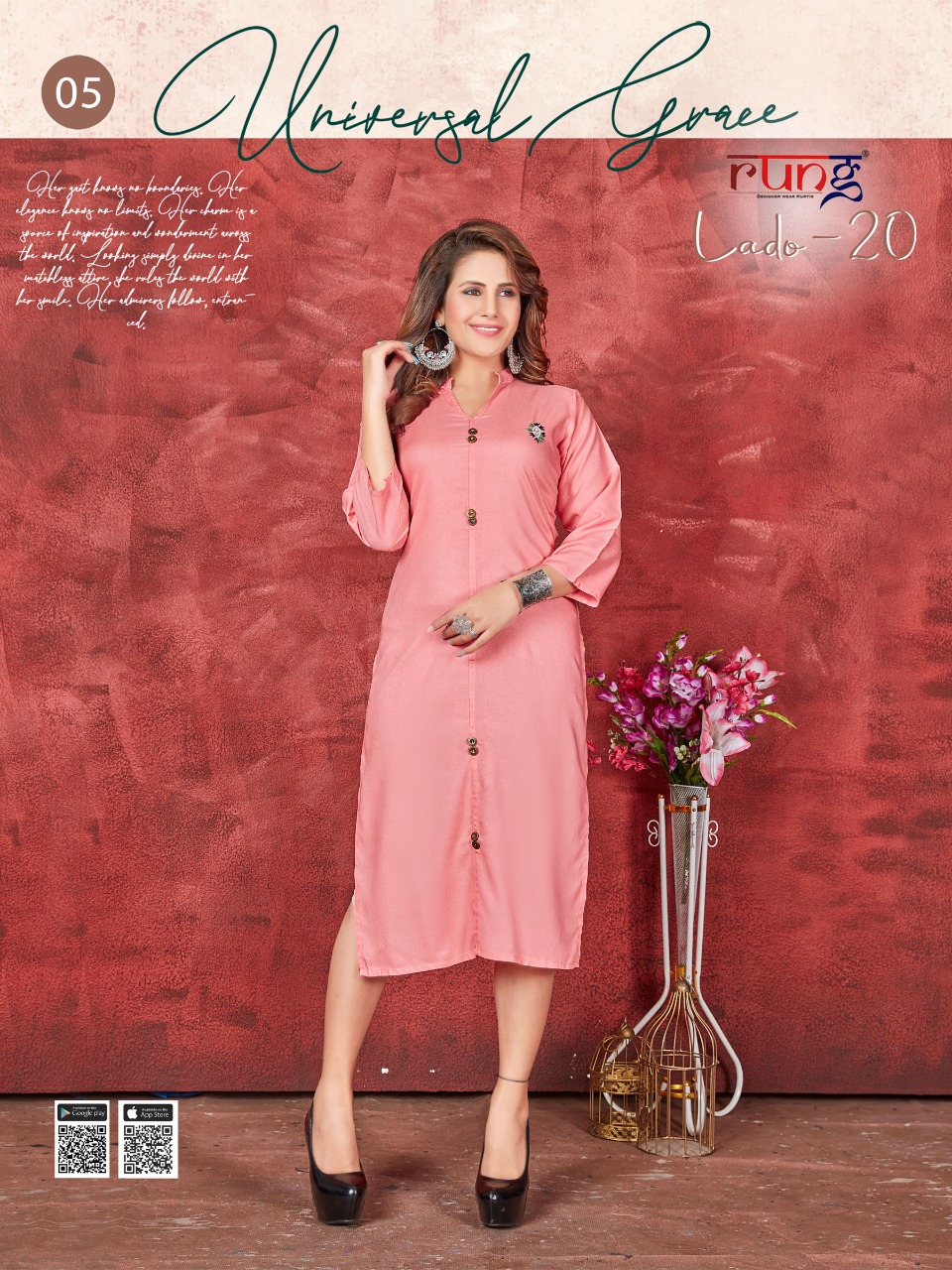 Rung Lado  Vol 20  Casual Wear  Kurti Wholesaler In Surat